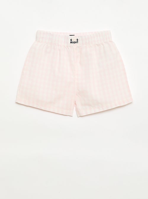 Set van 2 nachtshorts van katoenpopeline - Kiabi