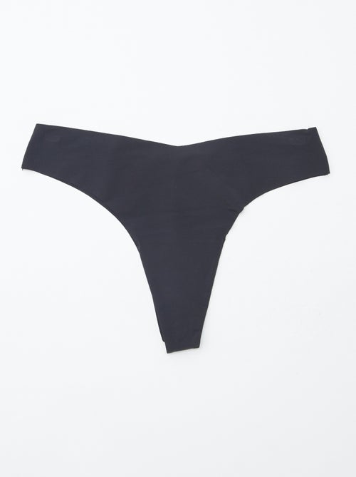 Set van 2 onzichtbare tangaslips in microvezel - Kiabi