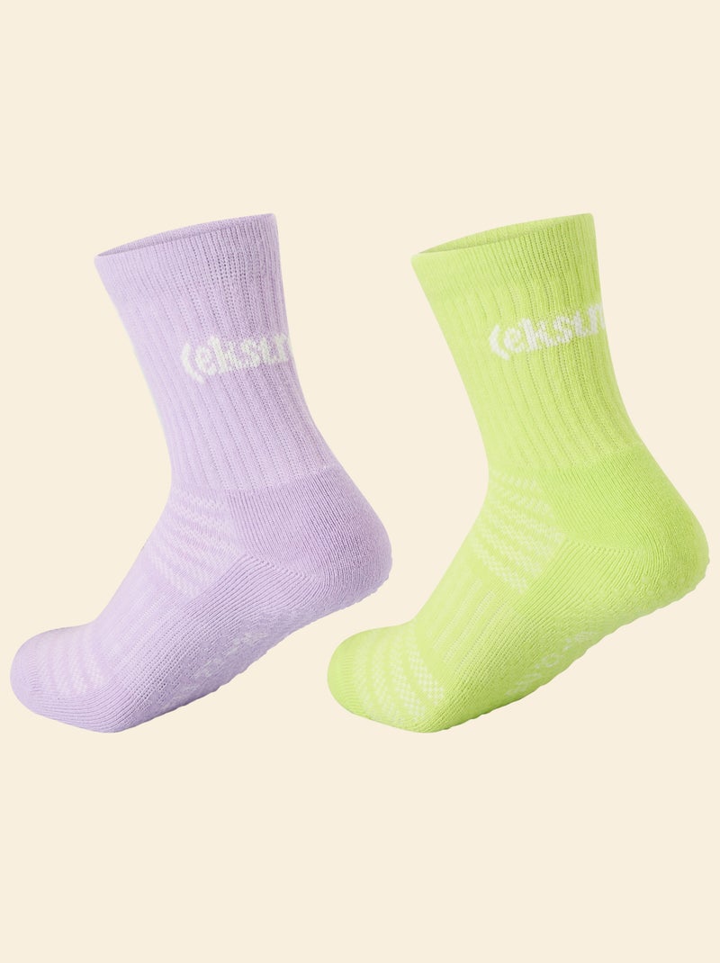 Set van 2 paar antislip sokken - (ekstract) Paars - Kiabi