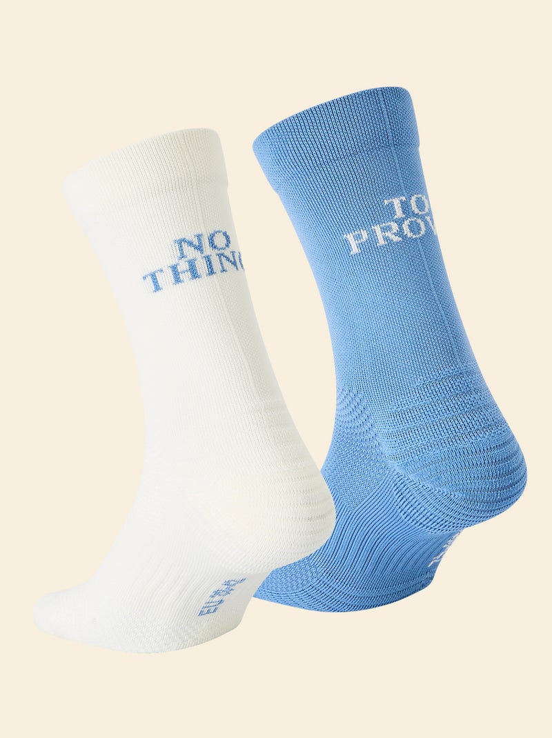 Set van 2 paar compressiekousen met animatie (ekstract) Blauw - Kiabi
