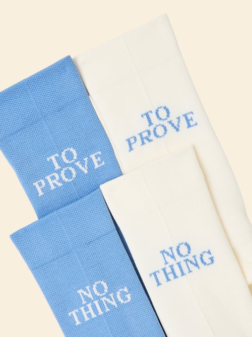 Set van 2 paar compressiekousen met animatie (ekstract) - Kiabi Set van 2 paar compressiekousen met animatie (ekstract) - Kiabi