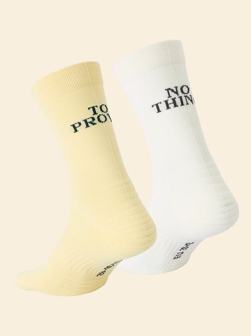 Set van 2 paar compressiekousen met animatie (ekstract) - Kiabi Set van 2 paar compressiekousen met animatie (ekstract) - Kiabi