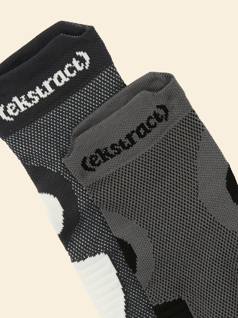 Set van 2 paar compressiesokken - (ekstract) Zwart - Kiabi