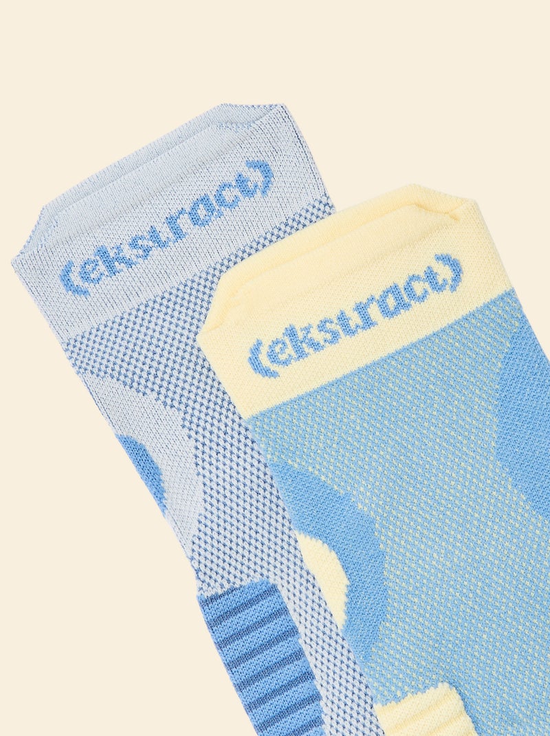 Set van 2 paar (ekstract) compressiekousen Geel - Kiabi