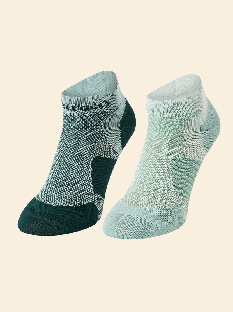 Set van 2 paar (ekstract) compressiekousen Groen - Kiabi