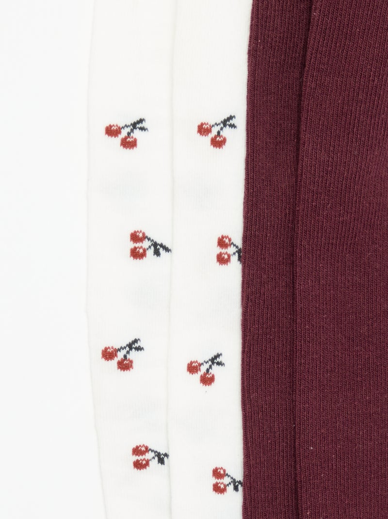 Set van 2 paar fantasiepanty's Rood - Kiabi