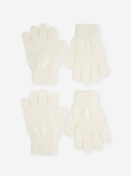 Set van 2 paar gebreide handschoenen - Kiabi