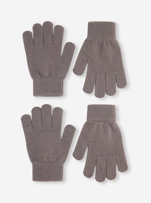 Set van 2 paar gebreide handschoenen - Kiabi