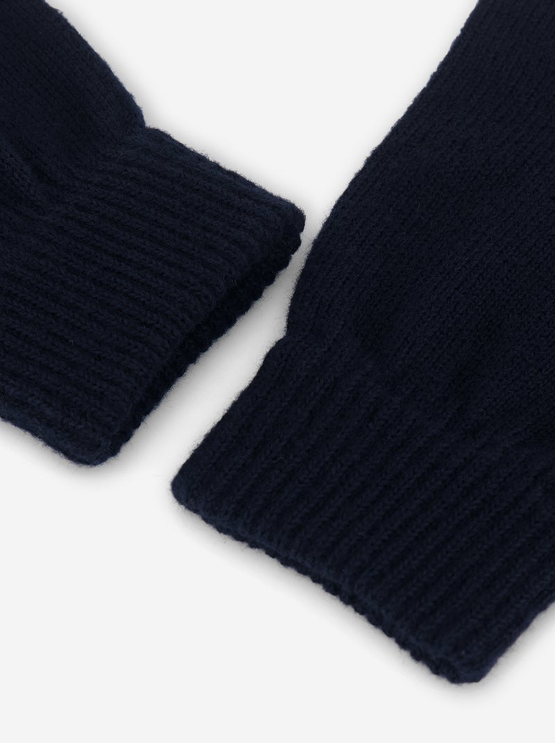 Set van 2 paar gebreide handschoenen Blauw - Kiabi