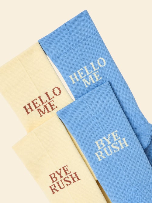 Set van 2 paar hoge compressiekousen (ekstract) effen - Kiabi