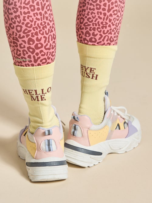 Set van 2 paar hoge compressiekousen (ekstract) effen - Kiabi