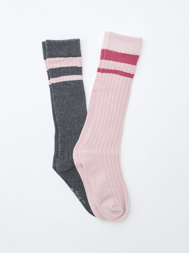 Set van 2 paar katoenen sokken Rose - Kiabi