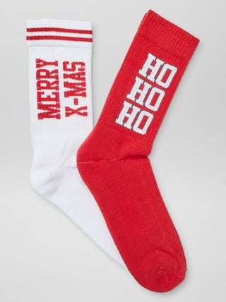 Set van 2 paar kerstsokken