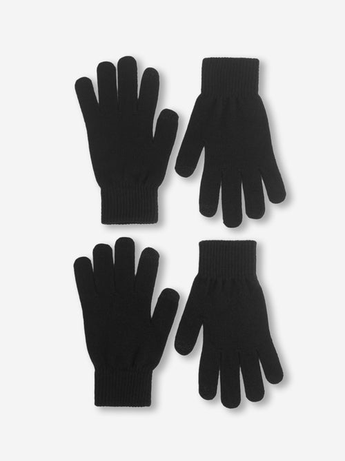 Set van 2 paar touchscreenhandschoenen - Kiabi Set van 2 paar touchscreenhandschoenen - Kiabi