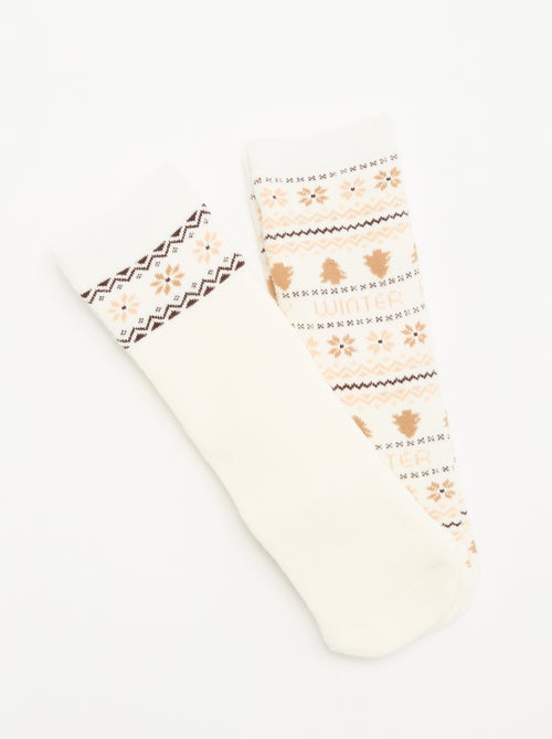 Set van 2 paar warme sokken - Kerst - Kiabi