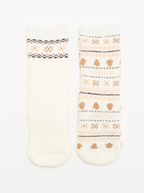Set van 2 paar warme sokken - Kerst - Kiabi