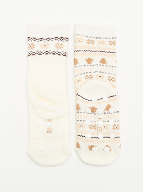 Set van 2 paar warme sokken - Kerst - Kiabi