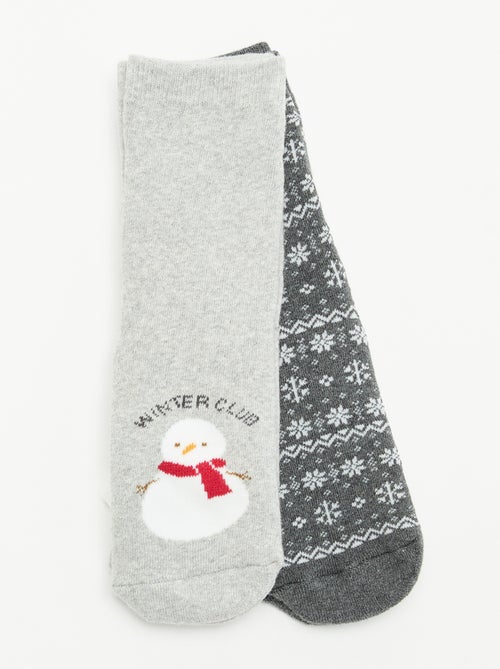Set van 2 paar warme sokken - Kerst - Kiabi