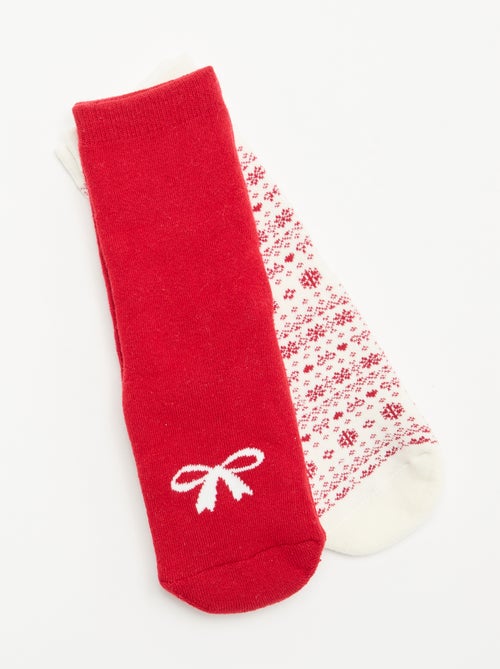 Set van 2 paar warme sokken - Kerst - Kiabi