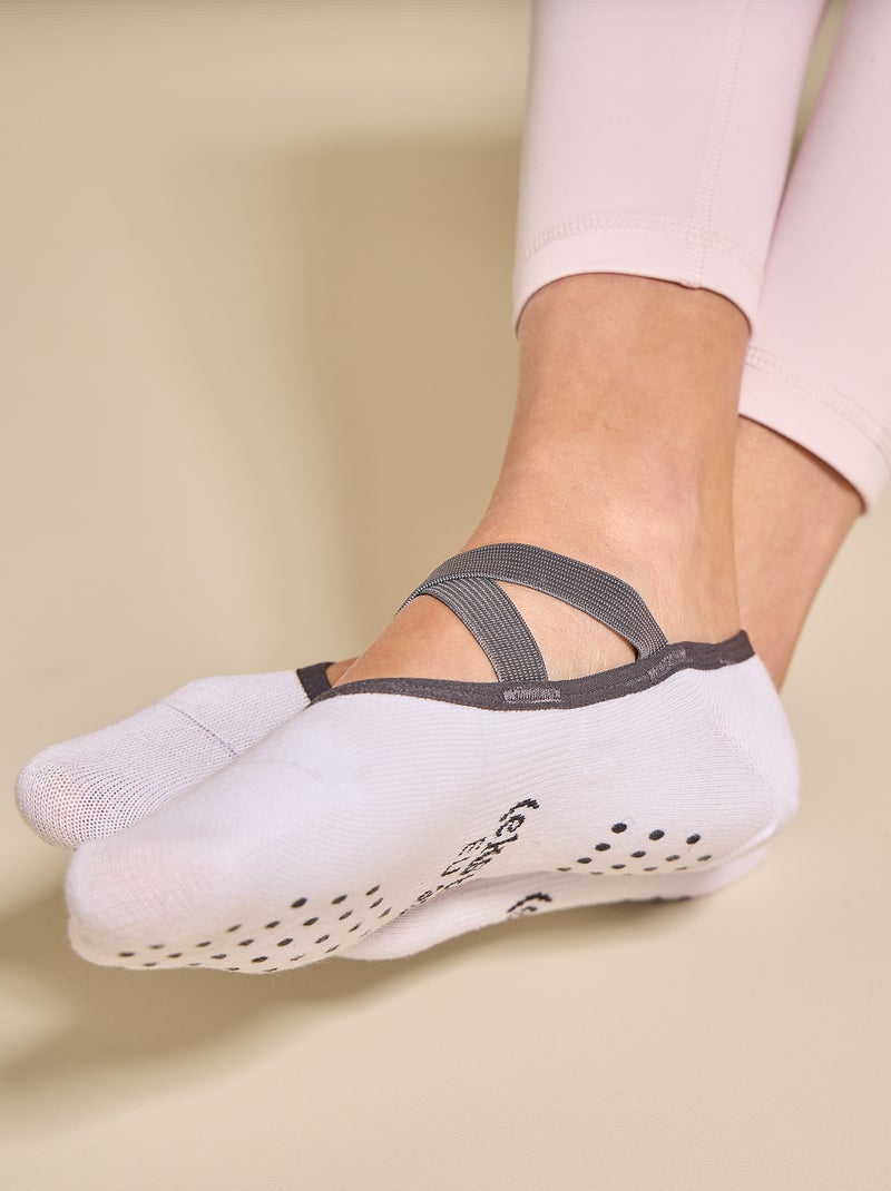 Set van 2 paar yoga sokjes - (ekstract) Zwart - Kiabi