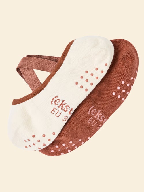 Set van 2 paar yoga sokken (ekstract) van katoen - Kiabi