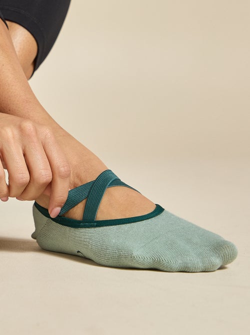 Set van 2 paar yoga sokken (ekstract) van katoen - Kiabi