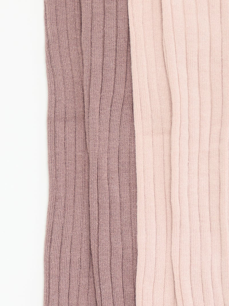 Set van 2 panty's van geribde tricot Rose - Kiabi