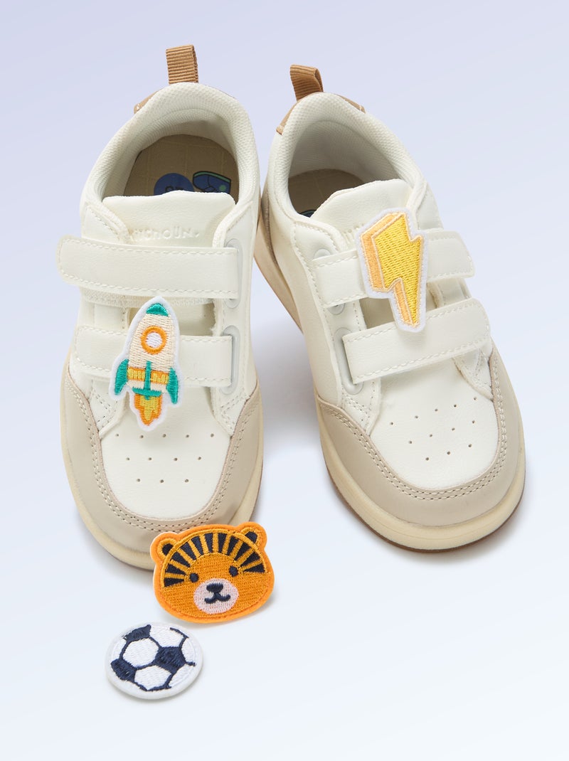 Set van 2 patches om op te schuiven om je 'Kitchoun' sneakers te personaliseren Blauw - Kiabi