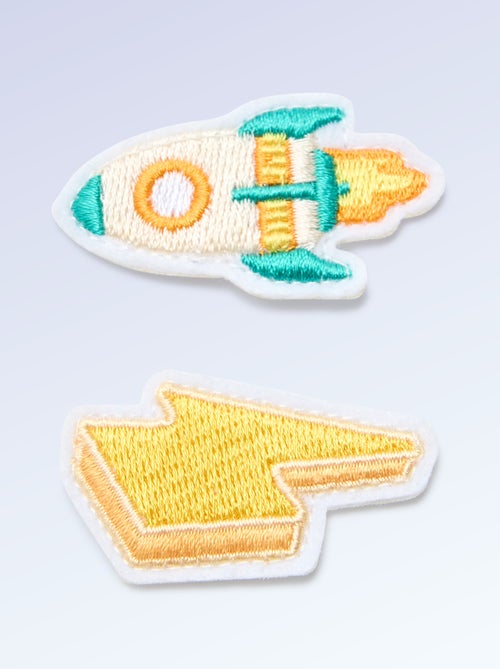 Set van 2 patches om op te schuiven om je 'Kitchoun' sneakers te personaliseren - Kiabi