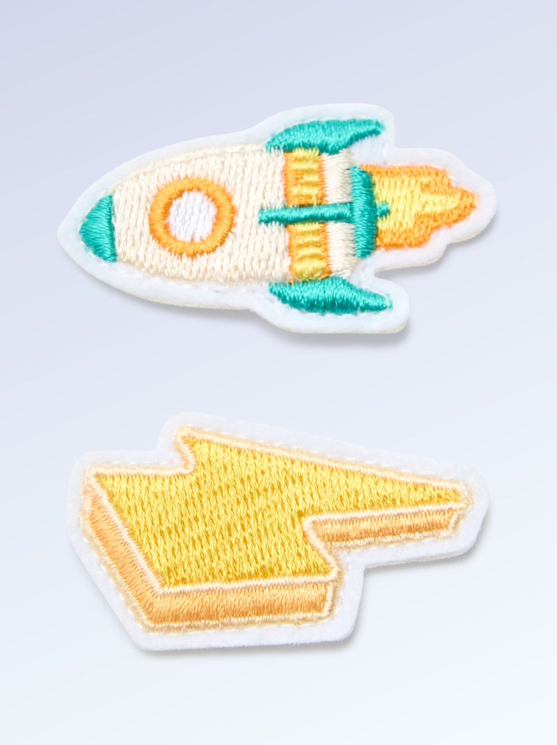 Set van 2 patches om op te schuiven om je 'Kitchoun' sneakers te personaliseren Blauw - Kiabi