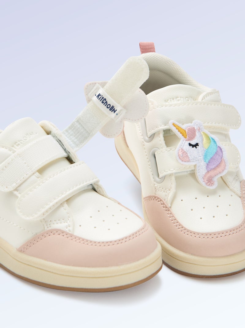 Set van 2 patches om op te schuiven om je 'Kitchoun' sneakers te personaliseren Oranje - Kiabi