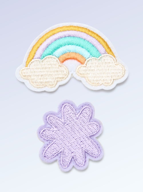 Set van 2 patches om op te schuiven om je sneakers 'Kitchoun' te personaliseren - Kiabi