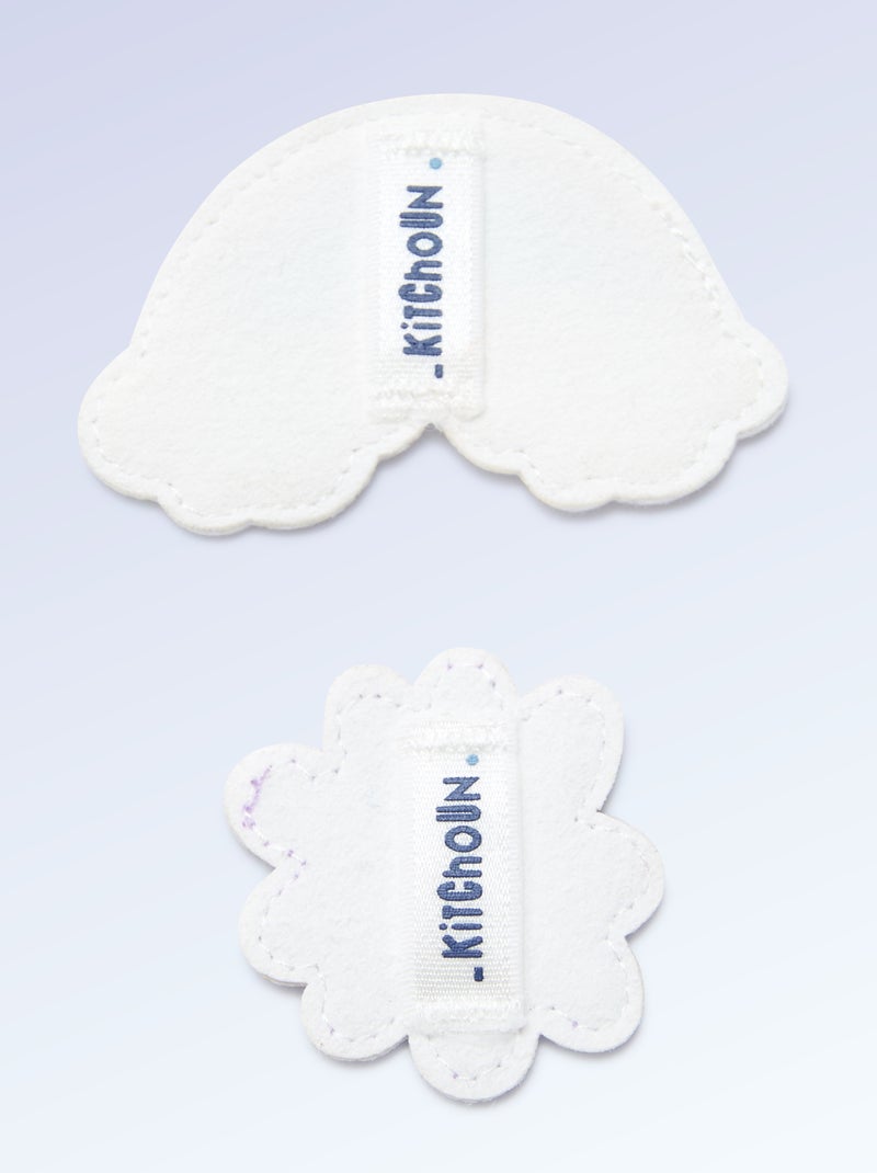 Set van 2 patches om op te schuiven om je sneakers 'Kitchoun' te personaliseren Rose - Kiabi