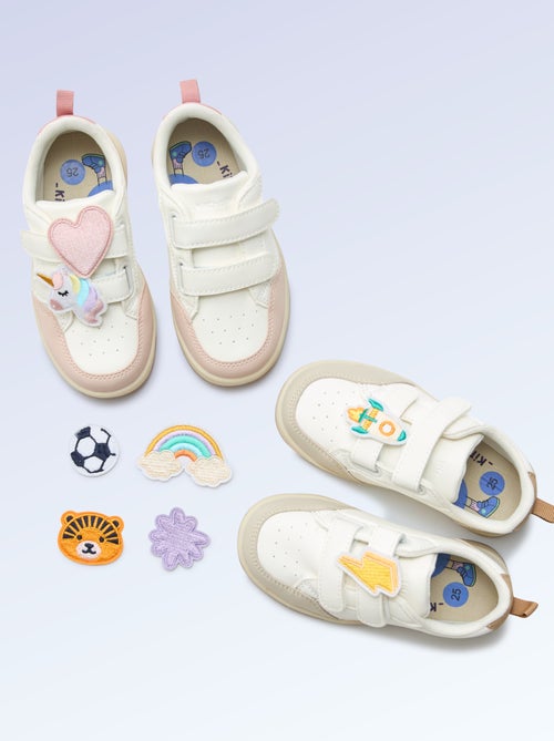 Set van 2 patches om op te schuiven om je sneakers 'Kitchoun' te personaliseren - Kiabi