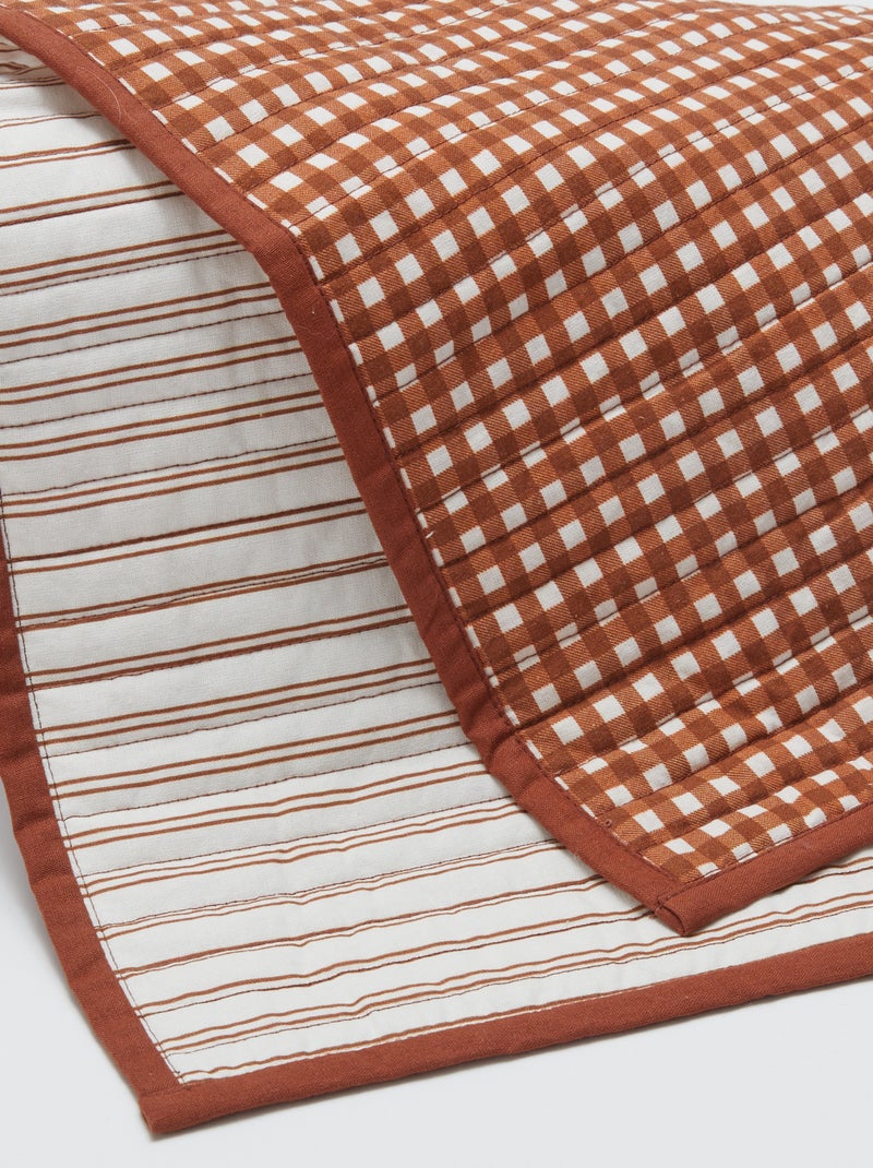 Set van 2 placemats (32x40 cm) dubbelzijdig bedrukt - Kiabi Home BRUIN - Kiabi