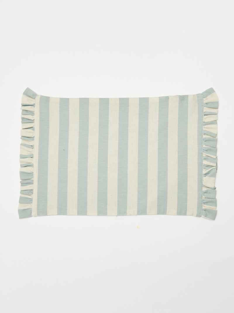 Set van 2 placemats (32x45 cm) met volants BLAUW - Kiabi