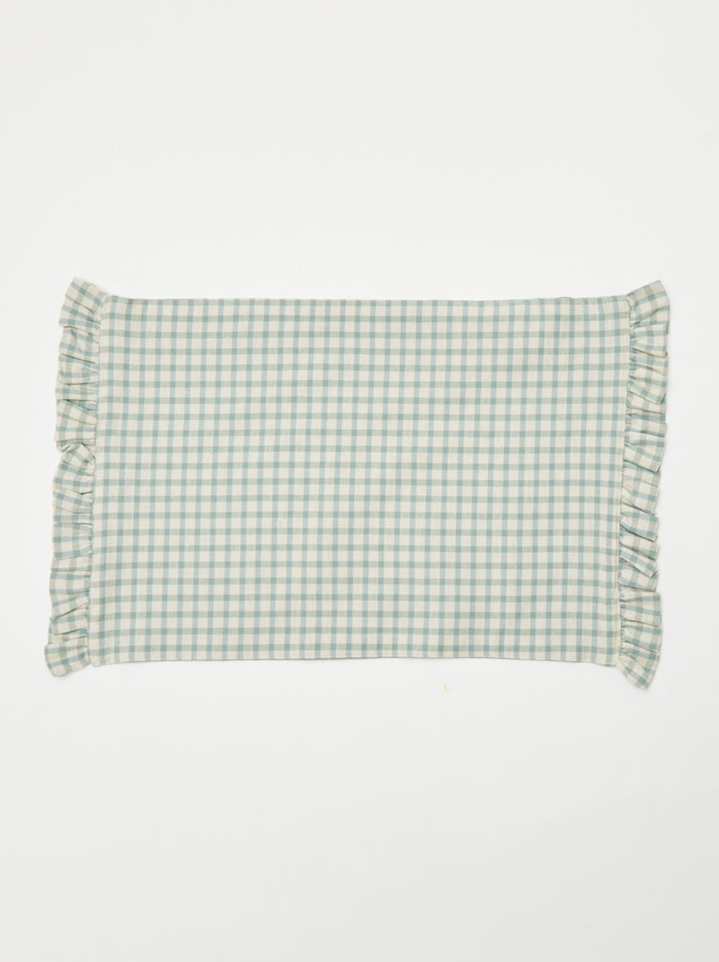 Set van 2 placemats (32x45 cm) met volants BLAUW - Kiabi