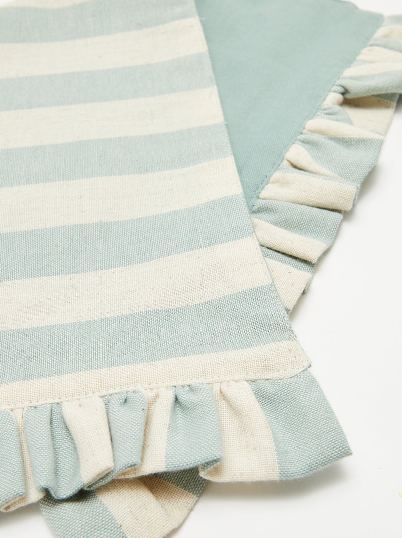 Set van 2 placemats (32x45 cm) met volants BLAUW - Kiabi