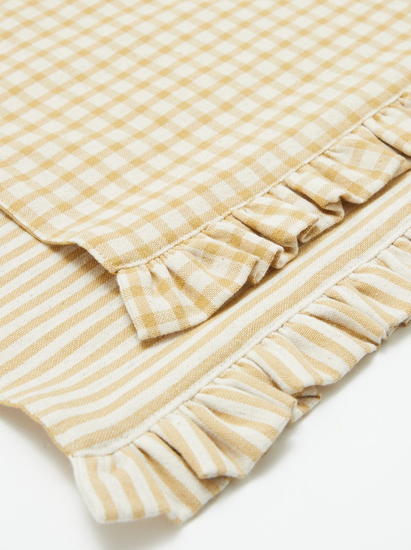 Set van 2 placemats (32x45 cm) met volants GEEL - Kiabi