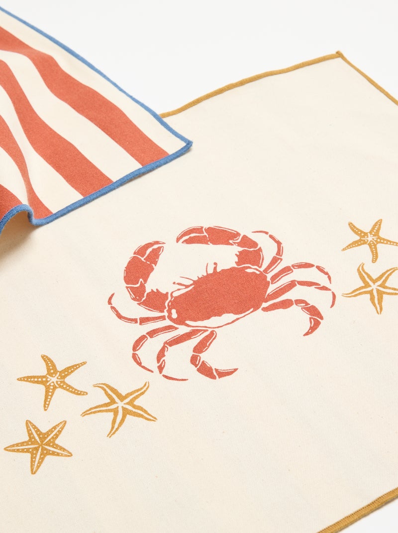 Set van 2 placemats Biege - Kiabi