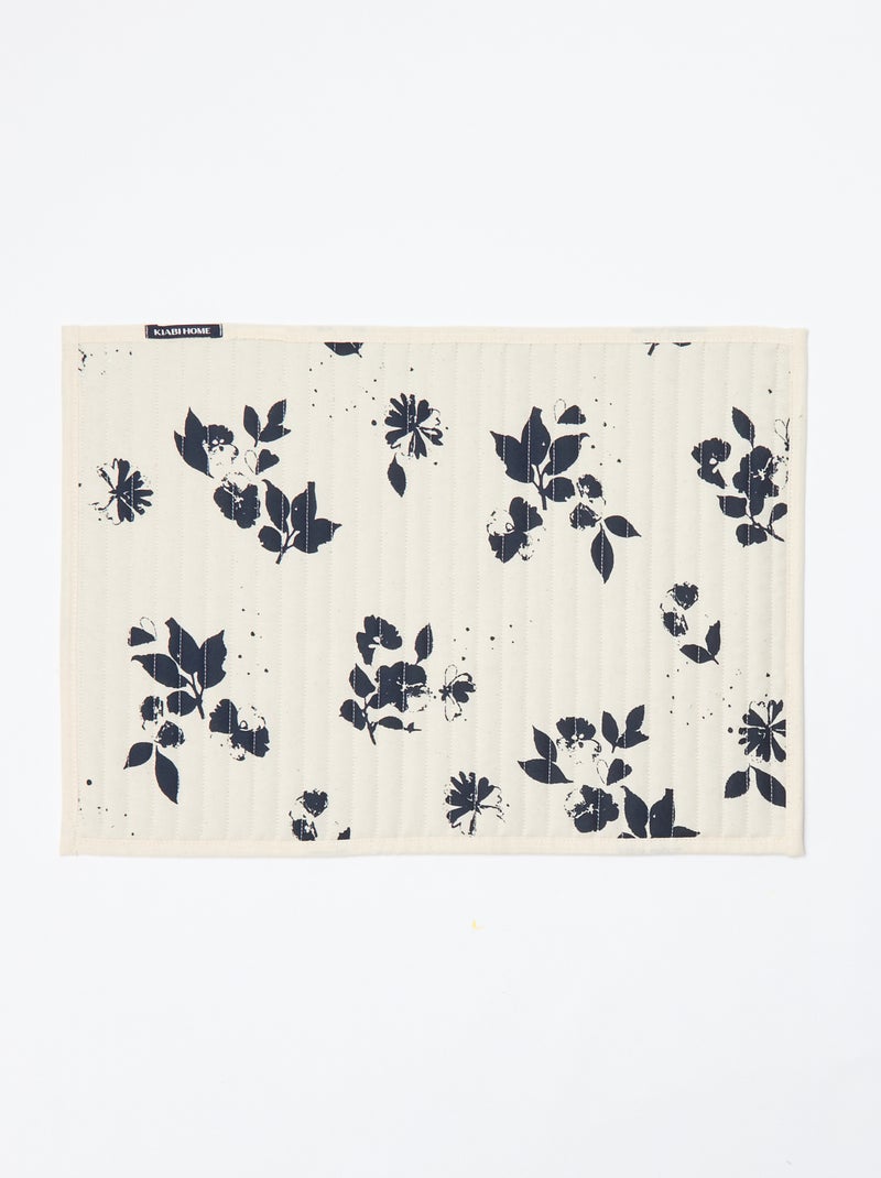 Set van 2 placemats met print - Kiabi Home Blauw - Kiabi