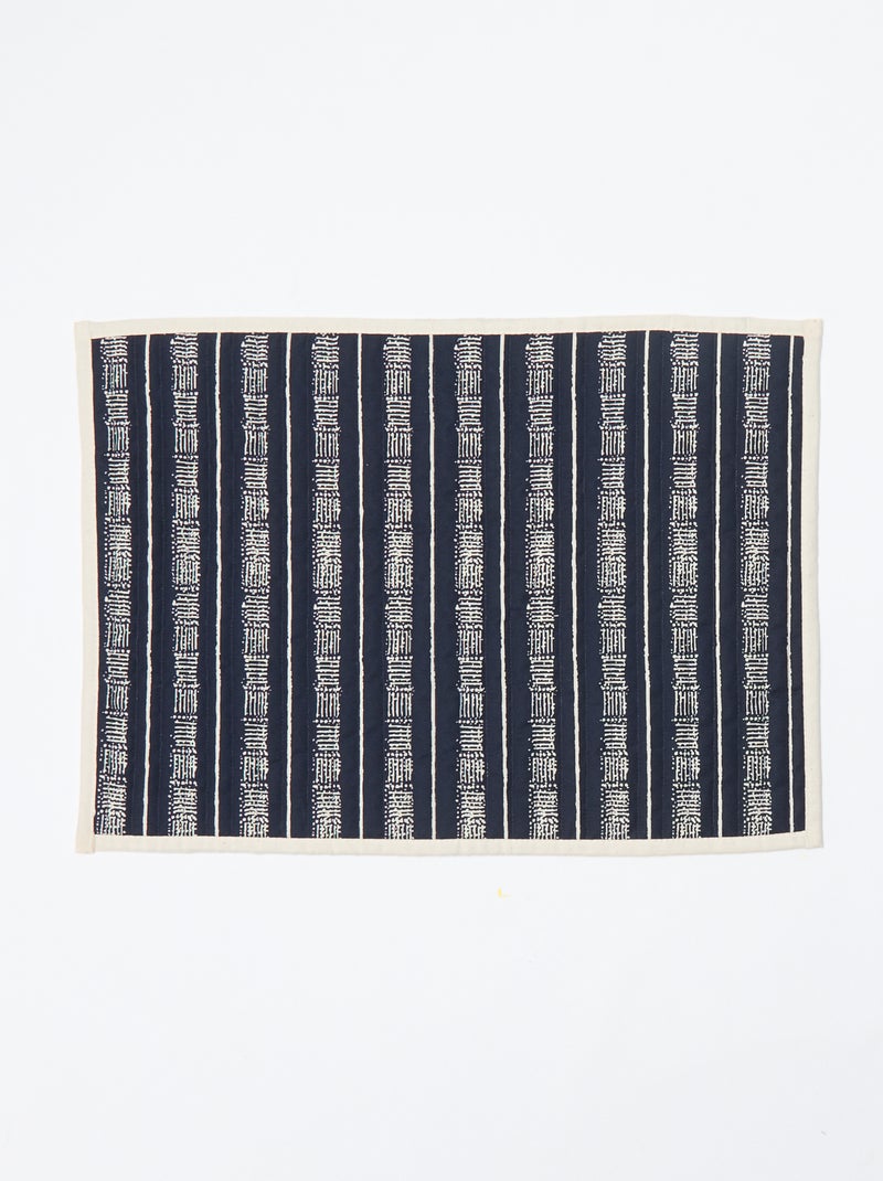 Set van 2 placemats met print - Kiabi Home Blauw - Kiabi