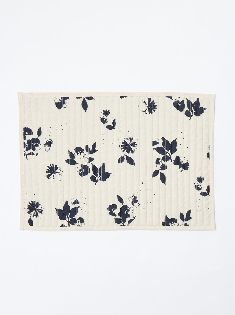Set van 2 placemats met print - Kiabi Home Blauw - Kiabi