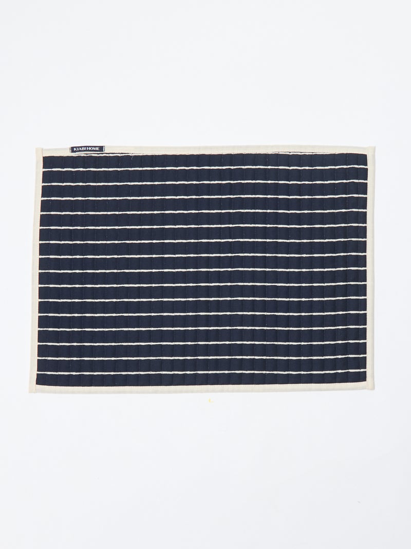 Set van 2 placemats met print - Kiabi Home Blauw - Kiabi