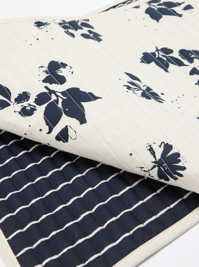 Set van 2 placemats met print - Kiabi Home Blauw - Kiabi