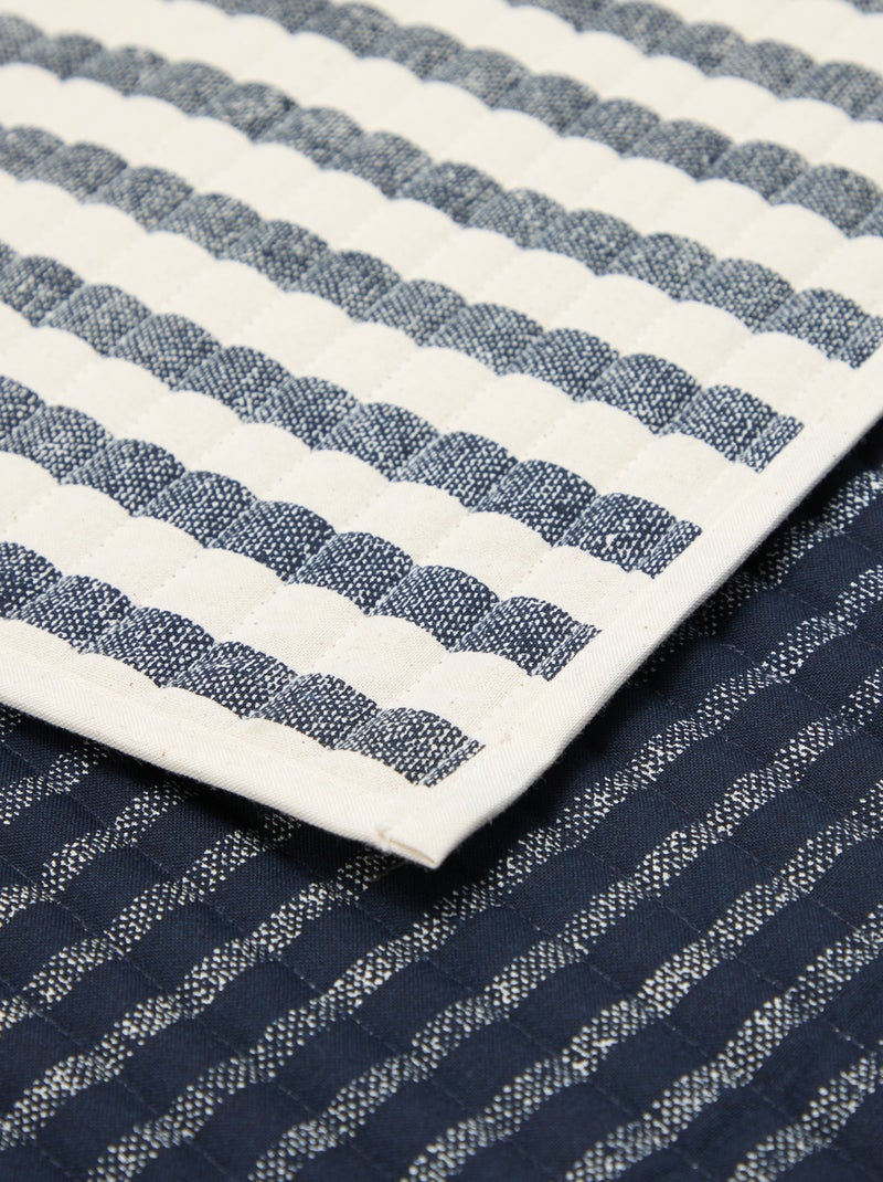 Set van 2 placemats met print 32 x 45 cm - Kiabi Home Blauw - Kiabi