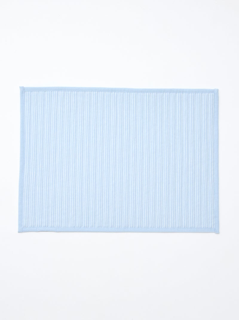 Set van 2 placemats met ruitjes Blauw - Kiabi