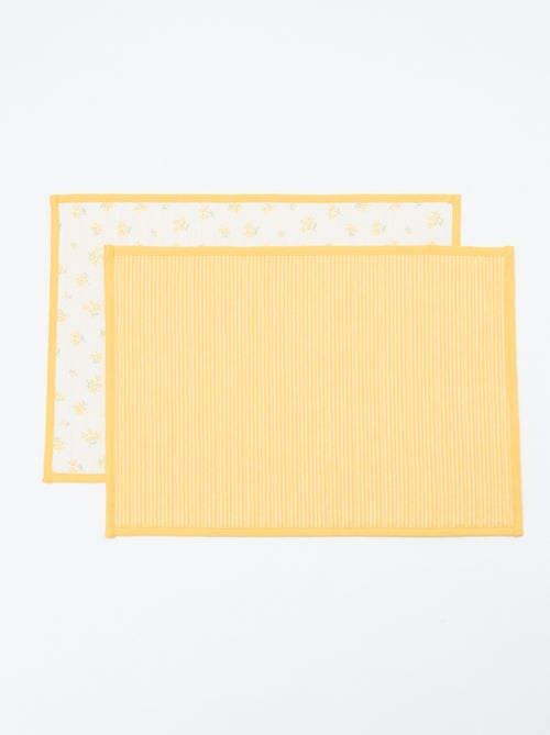 Set van 2 placemats met ruitjes - Kiabi