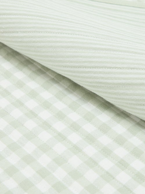 Set van 2 placemats met ruitjes - Kiabi