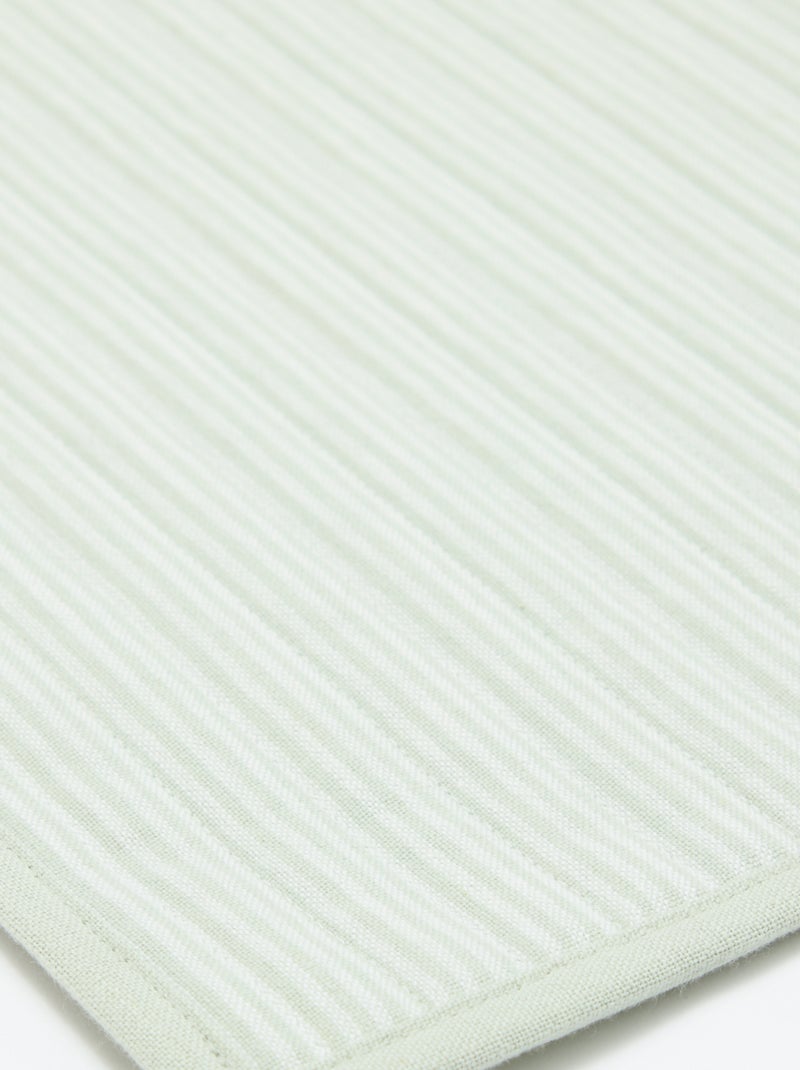 Set van 2 placemats met ruitjes Groen - Kiabi